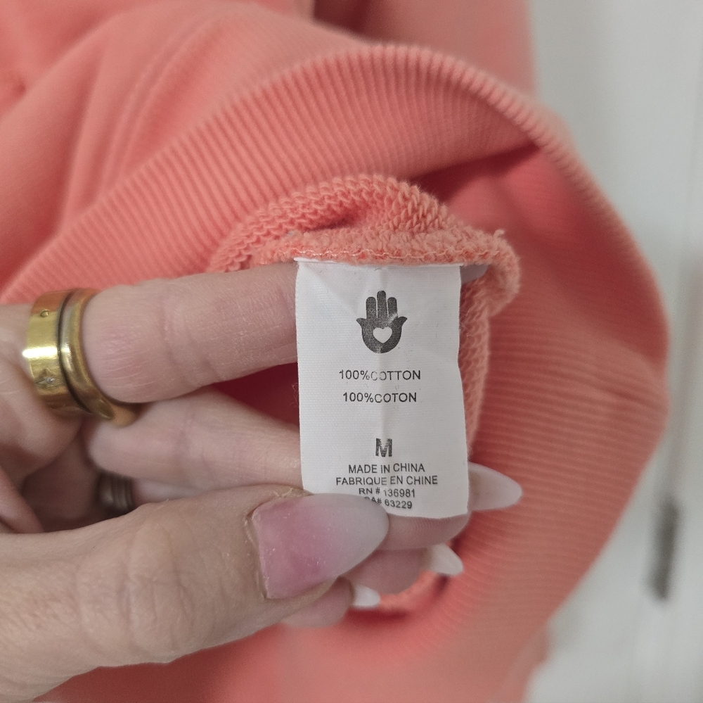 Spiritual Gangster Peach Printed Hoodie Size M - Picture 5 of 7